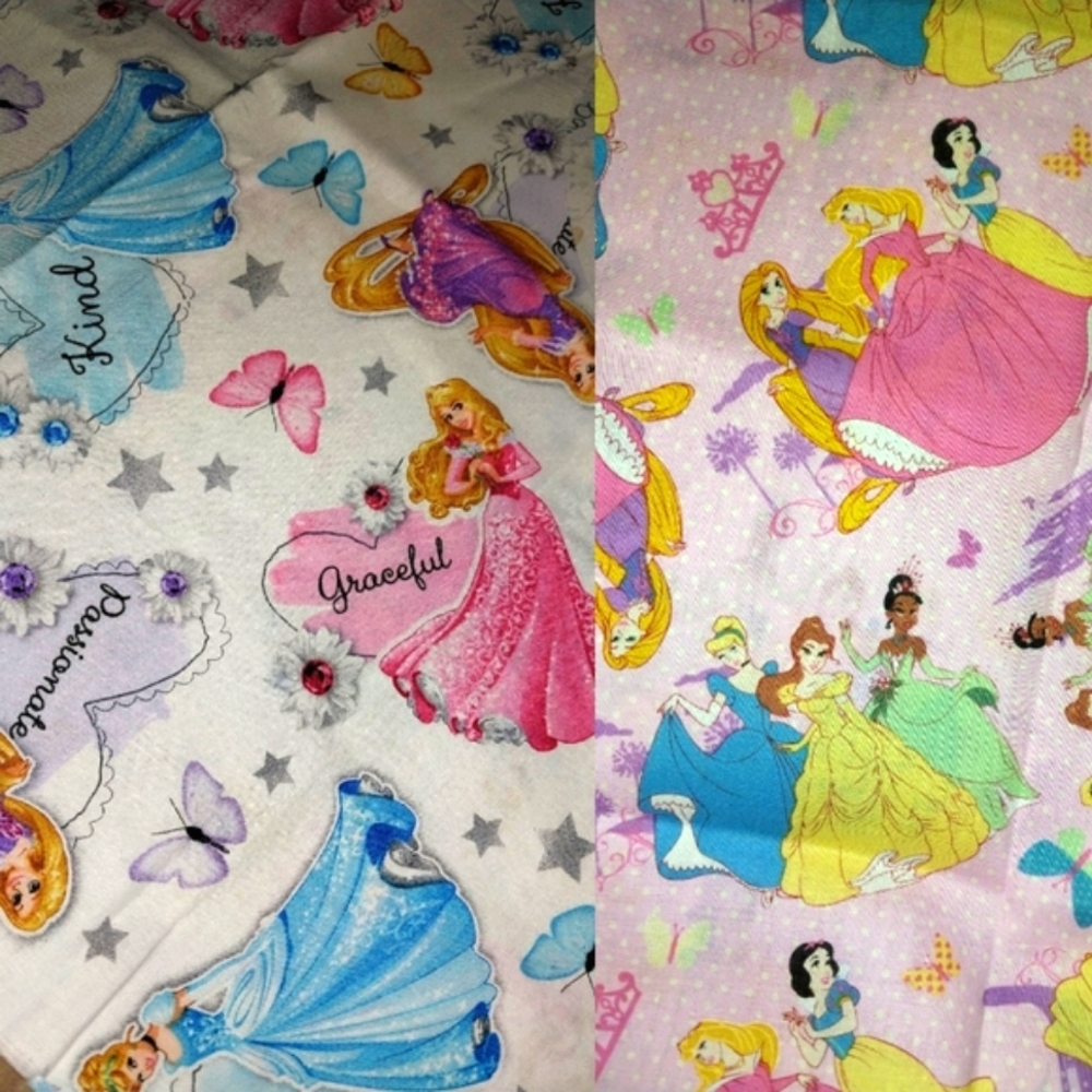Disney Princess Fabric Swatches Quilting Crafting